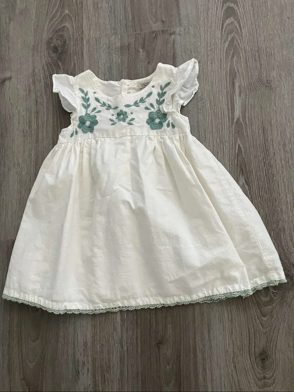 RACHEL ZOE Girls Off White Embroidered Dress Top | 5